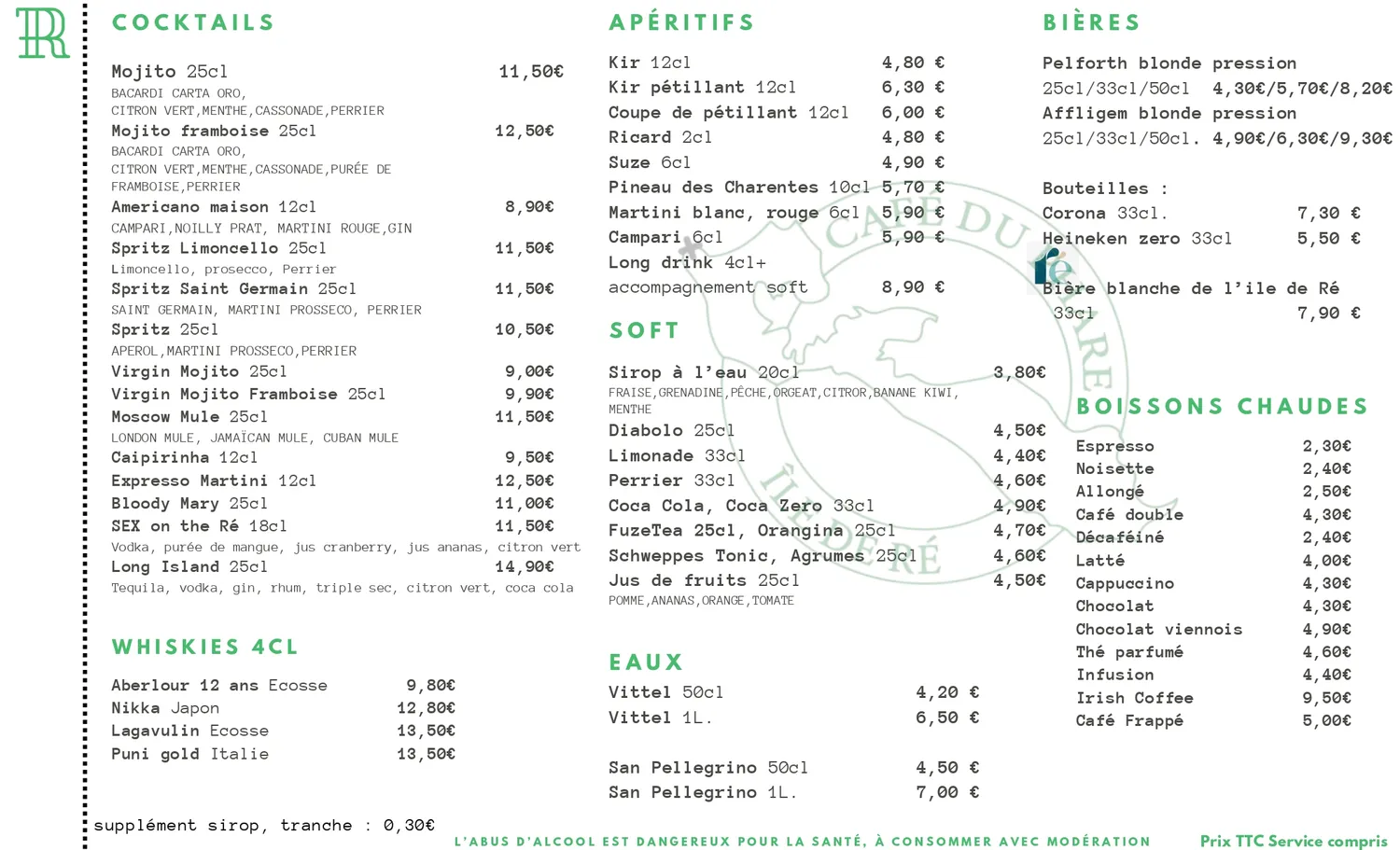 restaurant bord de plage ile de re
