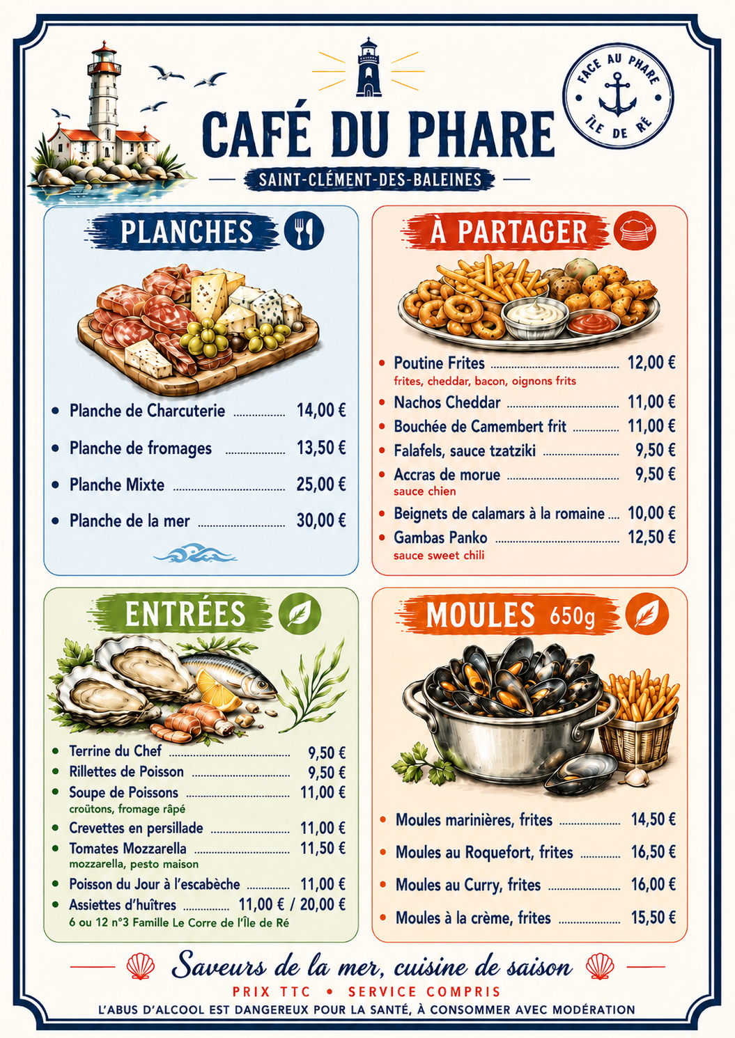 restaurant bord de plage ile de re